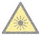 Sun Radiation Warning Composition Icon with Coronavirus Infection Elements