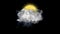 Sun Rain Lightning, Weather Forecast Icon with Alpha Channel