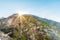 Sun rays above the Kawah Ijen mountain, INDONESIA