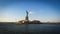 Sun rays blessing the Liberty statue in USA