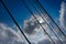 Sun rays in blue sky over 2nd Hoogly Bridge, Kolkata, West Bengal, India