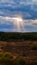 The sun rays. Clouds in the sky. Ukraine fields