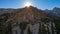 Sun resting tall mountain in eastern sierra nevada\\\'s