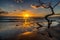 SUN RISE FROM BONEYARD BEACH, JACKSONVILLE,FL