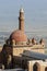 The sun rises over the spectacular dome and minaret of the Ishak Pasa Palace near the modern city of Dogubayazit in Turkey.