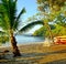 Sun rising over the Playa Blanca beach in Papagayo, Costa Rica