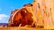 The Sun`s Eye, a hole in the ceiling of a large Sandstone Formation, in Monument Valley Navajo Tribal Park