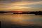 The sun sank below the horizon. A walk along the shore of lake VesijÃ¤rvi. Lahti. Finland