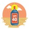 sun screen lotion. Vector illustration decorative design