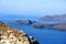 Sun, sea, colors of the islands of the Aegean sea around Santorini