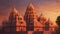 the sun set on another day in Ayodhya Hindu Temple AI Generated Image