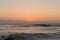 Sun sets over the Atlantic Ocean at Cape Cross