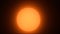 Sun, setting, moving. Orange