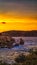 The sun setting over the the Balagne region of Corsica