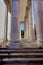 Sun shades pillars San Simeon Piccolo church, Venice, Italy