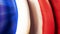 The sun shines through the waving flag of france. France waving flag for banner design. French festive design. Animated background