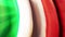 The sun shines through the waving flag of italy. Italian waving flag for banner design. Italian festive design. Animated
