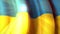 The sun shines through the waving flag of ukraine. Waving flag of ukraine for banner design. Ukrainian festive design. Animated