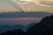 Sun shining through clouds above Mangart pass, Julian Alps, Mangart Pass, Slovenia, Triglav national park, Europe