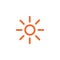 Sun shining outline icon. linear style sign for mobile concept and web design. Sunny weather simple line vector icon. Summer