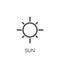 Sun simple vector icon. Astronomy related sign