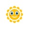 Sun smile emoticon logo images