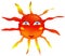 Sun smiley smiling hot summer vector