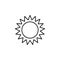 sun, space, planet icon. Simple thin line, outline vector of space, cosmos, universe icons for UI and UX, website or mobile