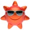 Sun star face smiley sunglasses cheerful summer smile cartoon