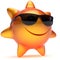 Sun star smiley face sunglasses cheerful summer smile person