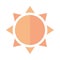 Sun summer weather sky flat icon style