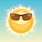 Sun in sunglasses illustration