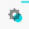 Sun, Sunrise, Sunset turquoise highlight circle point Vector icon