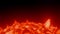 Sun surface with solar flares Burning in space background 3d rendering