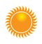 Sun swirly rays icon logo