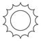 Sun thin line icon. Star vector illustration isolated on white. Sunshine outline style design, designed for web and app