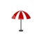 sun umbrella colored icon. Element of summer pleasure icon for mobile concept and web apps. Cartoon style sun umbrella colored