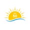 Sun UV Rays SPF 50 Protect Radiation Silhouette Icon. Summer Sunblock Protection Ultraviolet Rays UVA UVB Defense Skin