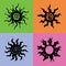 Sun vector mayan solar system sol ethnic pattern element template clip art sticker vector graphic design