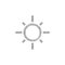 Sun white sketch vector icon. Astronomy related sign