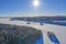 Sun in winter drone photo