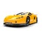 Sun yellow modern fast supercar