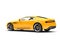Sun yellow modern sports luxury car - tail view
