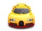 Sun yellow modern super sports car - top view