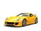 Sun yellow urban sports car - beauty shot