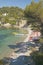 Sunbathers on Patoma Beach, near Villefranche sur Mer, French Riviera, France