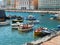 Sunbathing in fishing boats of Borgo Marinari. Naples. Italy.