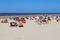 Sunbathing people beach, Castricum, Netherlands
