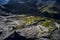 Sunbeam pass through the clouds, mountain landscape, Maritime Alps, France