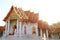 Sunbeam Shining on the Gable Roofs of The Marble Temple, One of the Iconic Temples in Bangkok, Thailand